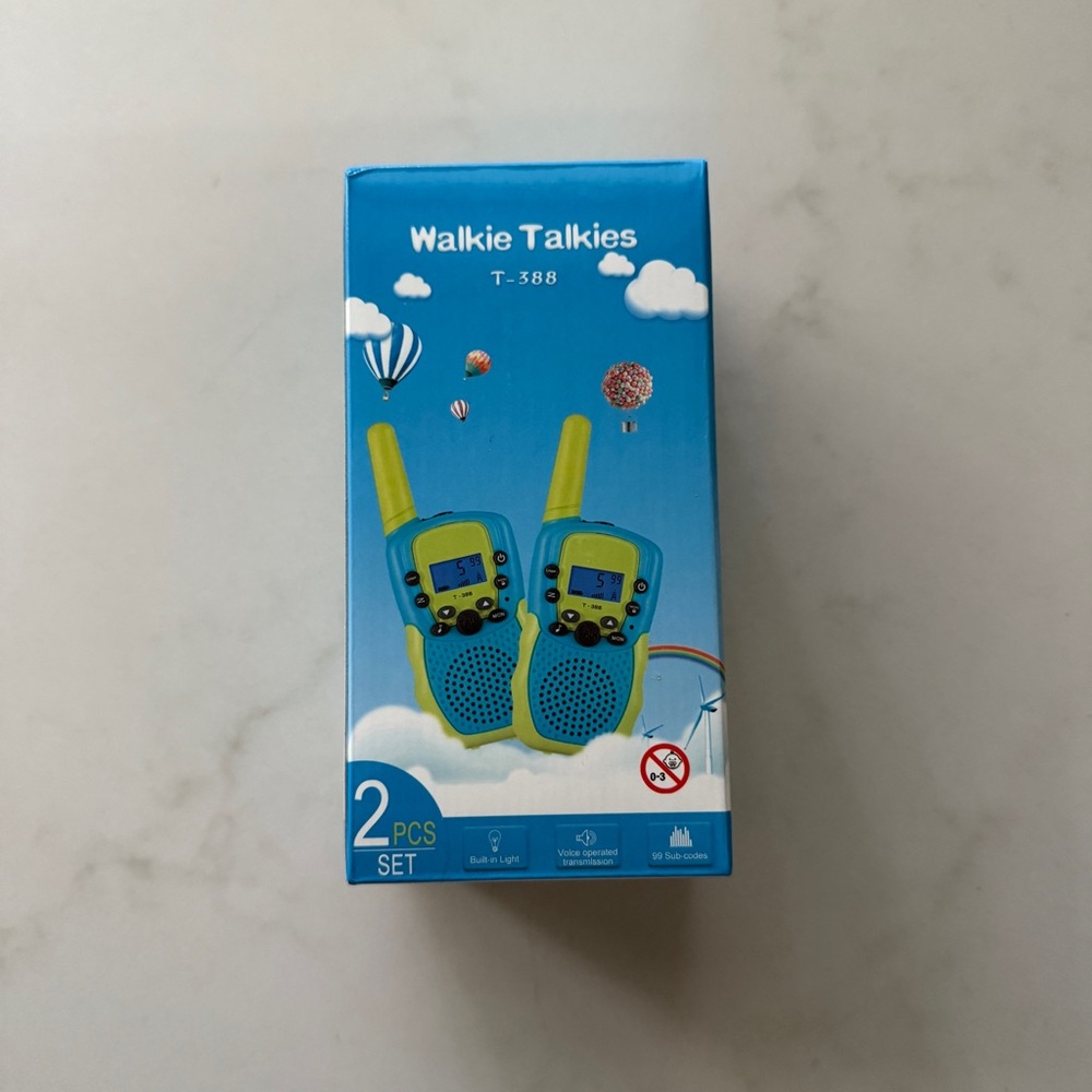 Kids Walkie Talkies Set of 2 – T-388 Model with LCD Display